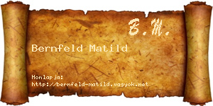 Bernfeld Matild névjegykártya